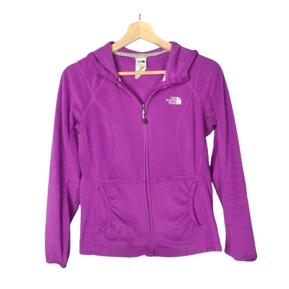 The North Face Purple Light Fleece Full Zip Hooded Jacket XS